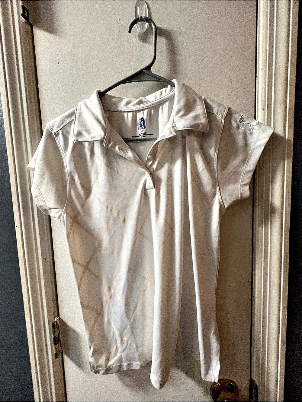 PGA TOUR Women'Small Geometric Polo Shirt Size Small